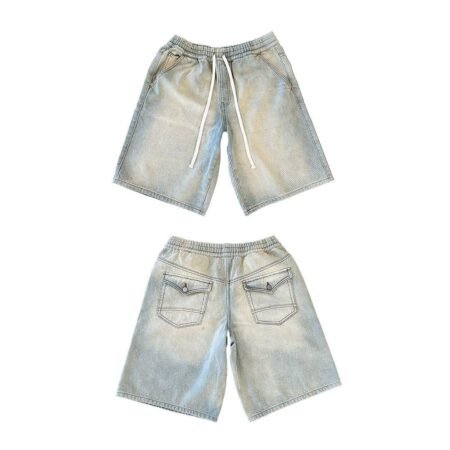 peaceinwar Cane” Dyed Denim Shorts